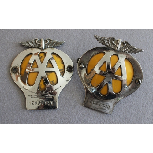 118 - Two AA Car Badges