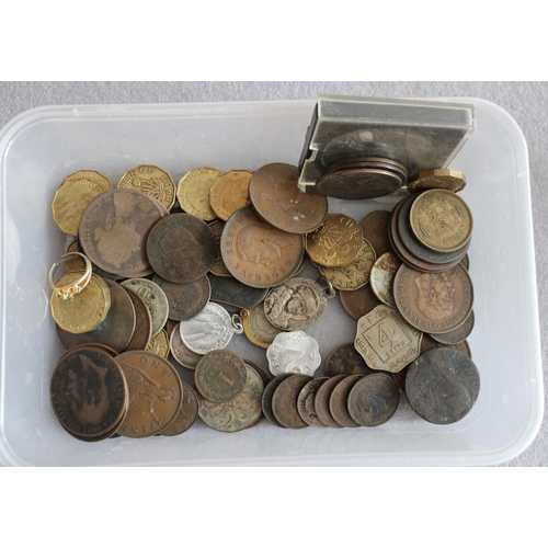 257 - Mixed Lot Of Coins & Other Items