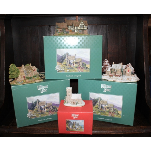 16 - Quantity Of Lilliput Lane Ornaments  Boxed
Collection Only