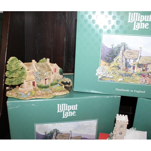16 - Quantity Of Lilliput Lane Ornaments  Boxed
Collection Only