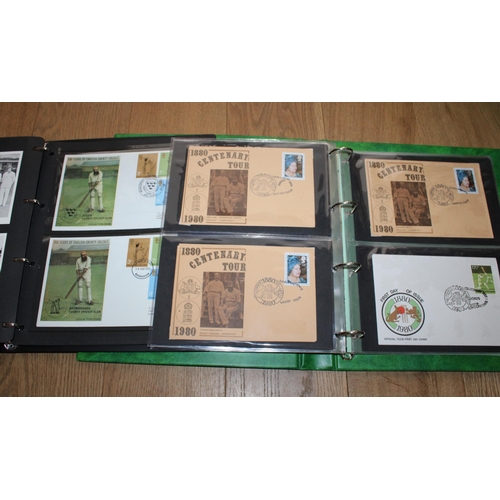 691 - Two Folders Containing Stamps
Cricket/Sport Themed & Some Players Signatures