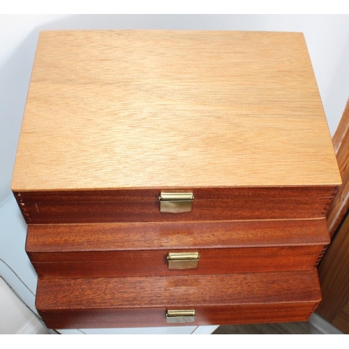 23 - Three Slide Storge Wooden cases