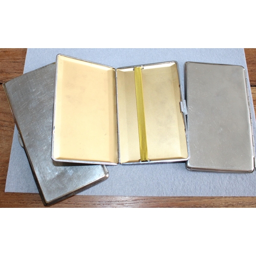 552 - Three Silver Plated Cigarette Cases