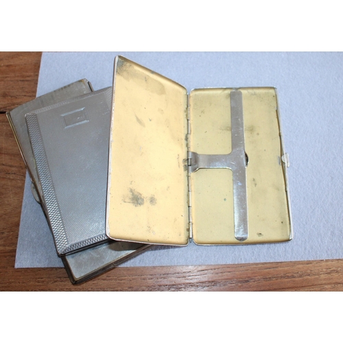 552 - Three Silver Plated Cigarette Cases