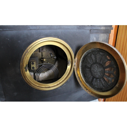1 - French Marble Mantel Clock
40.5cm Width
32cm Height
13.5cm Depth
Untested
Pendulum Inside Clock
Coll... 