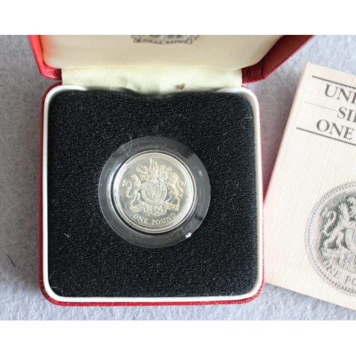 383 - The Royal Mint UK Silver Proof One Pound Coin 1983