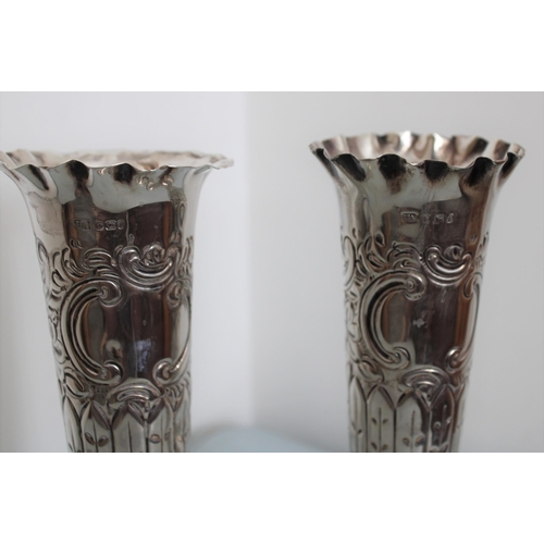 561 - Two Hallmarked Silver Vases
Height-19.5cm