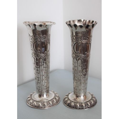 561 - Two Hallmarked Silver Vases
Height-19.5cm