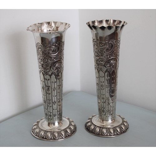 561 - Two Hallmarked Silver Vases
Height-19.5cm