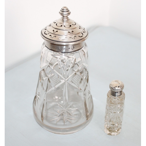 563 - Silver Hallmarked Topped Glass Jars
Tallest-15cm