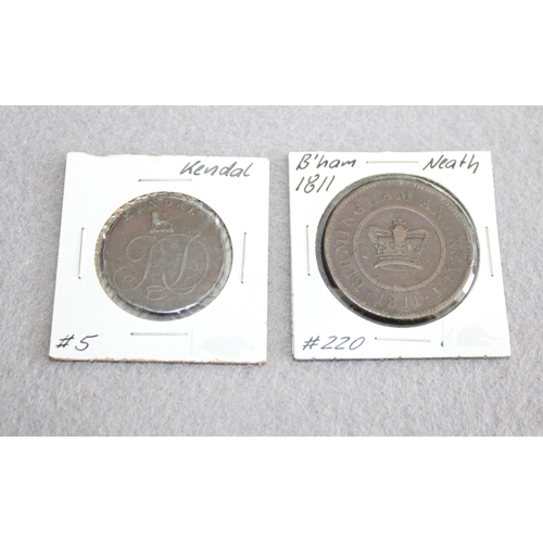 278 - Birmingham 1811 1d Token & Kendal 1/2d Token