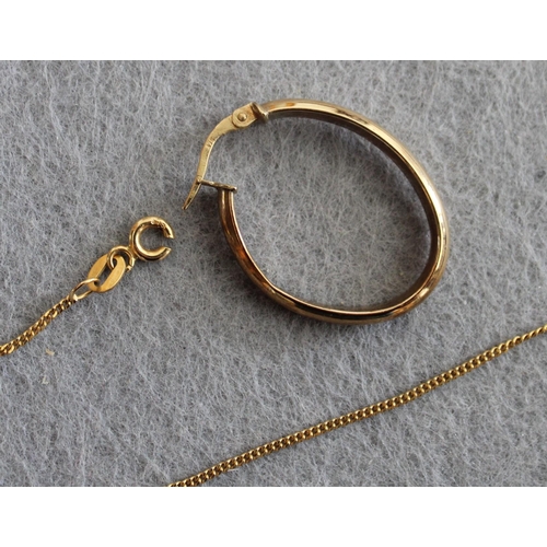 649 - Gold Stamped 375 Broken (Clasp) Necklace & One Earring
Total Weight-2.95g, 20inch Chain
All Proceeds... 