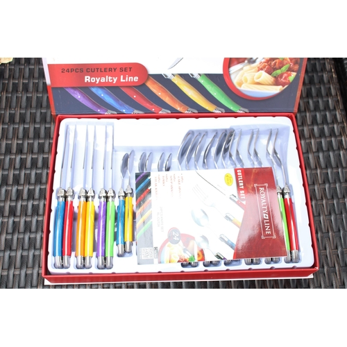 769 - Two Boxed Sets One Royal Line Cutlery Set & One Royal Line 6 PCS Knife Set
All Proceeds Go To Charit... 