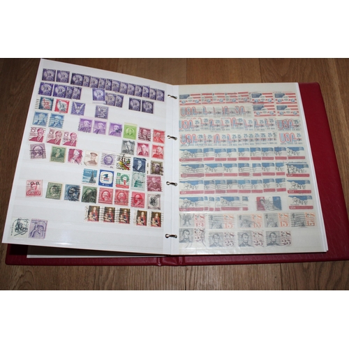 694 - Large Stamp Album Containing USA & Canadian Stamps