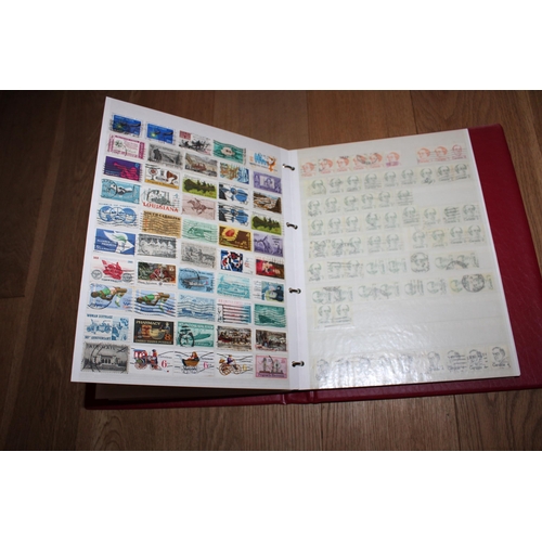 694 - Large Stamp Album Containing USA & Canadian Stamps