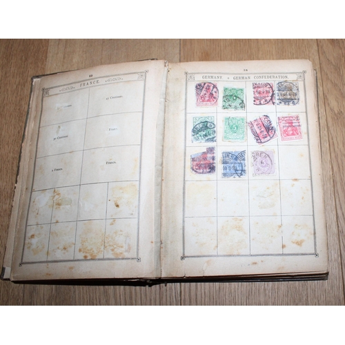 697 - Lincoln Stamp Album Containing Worldwide Stamps