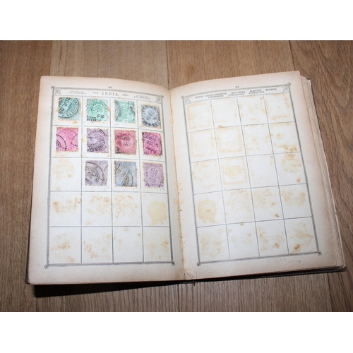 697 - Lincoln Stamp Album Containing Worldwide Stamps