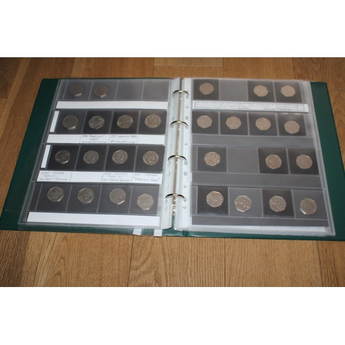 201 - Album / Collection of Old and New 50p Coins ( £24 in Cash)