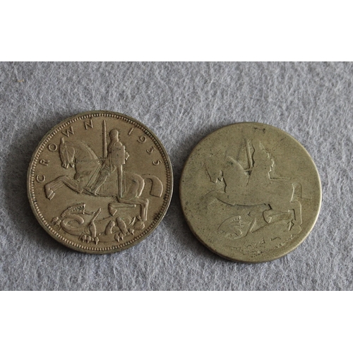 226 - Two 1935 Silver Crown ( One Poor Condition)