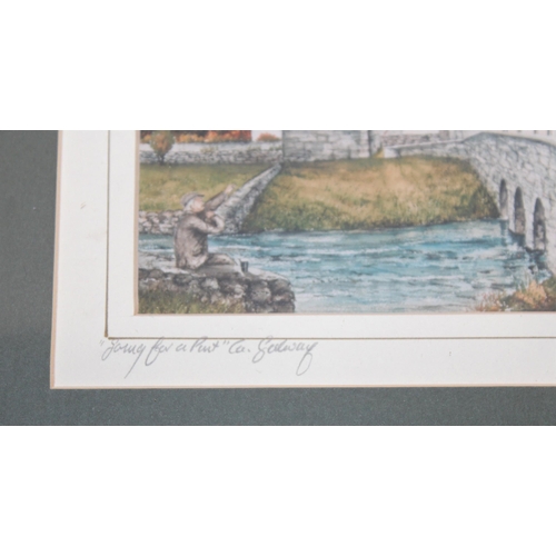 149 - Pair Of Irish Themed Water Colour Paintings 
By Philip Grady
Frame Size- 11 x 9 Inch