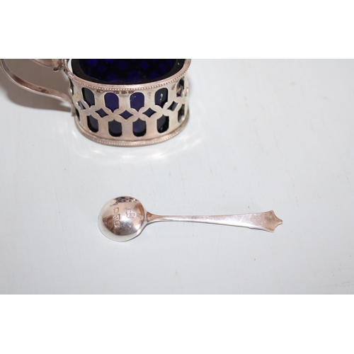 585 - Hallmarked Silver Cruet & Spoon
Height-3cm