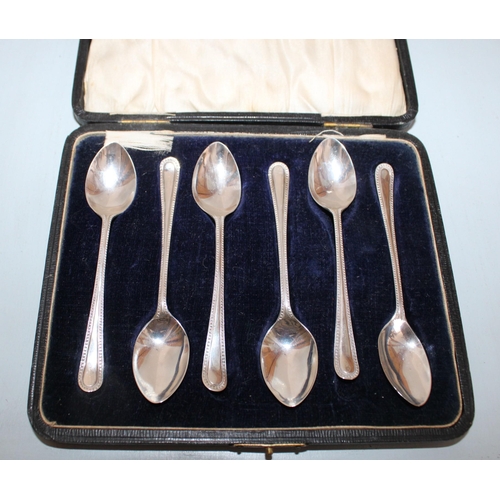 591 - Boxed Set Of Six Silver Hallmarked Spoons