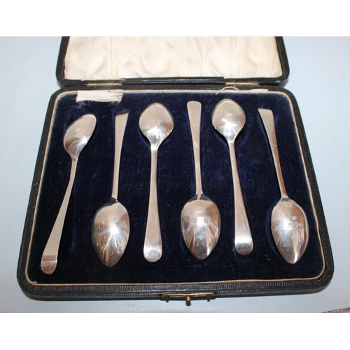 591 - Boxed Set Of Six Silver Hallmarked Spoons