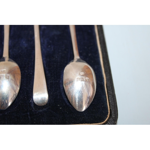 591 - Boxed Set Of Six Silver Hallmarked Spoons