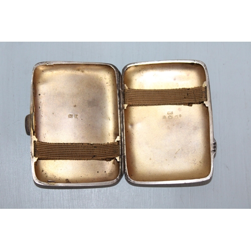 596 - Silver Hallmarked Engraved Cigarette Case