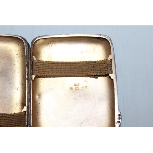 596 - Silver Hallmarked Engraved Cigarette Case