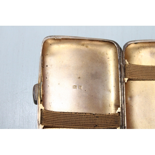 596 - Silver Hallmarked Engraved Cigarette Case