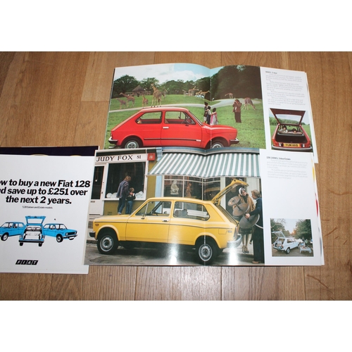 115 - Four Vintage FIAT Sales Brochures detailing Models 127 and 128