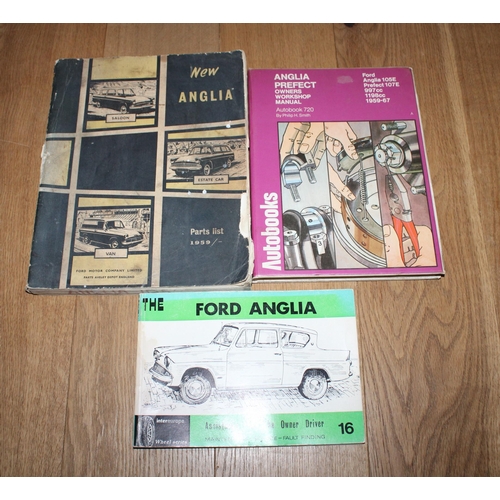 116 - Three Vintage FORD Anglia Handbooks 

Parts List 1959
Maintenance - Service - Fault Finding
Owners W... 