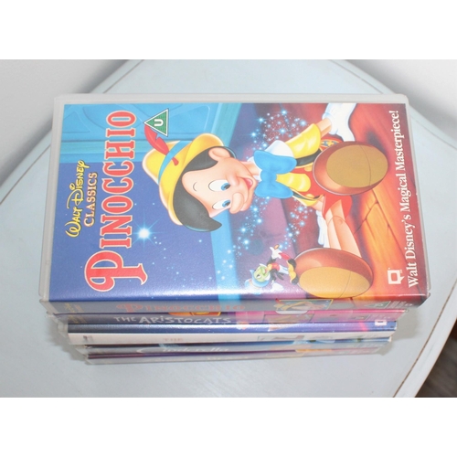 43 - Five Walt Disney Classic VHS Cassette Films

1. Beauty and the Beast
2. Cinderella
3. The Santa Clau... 