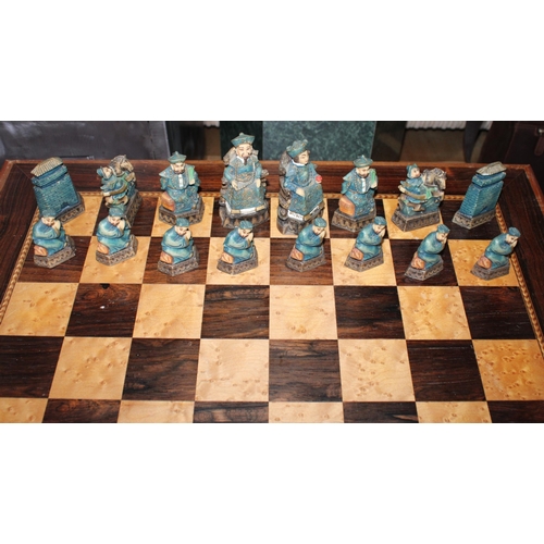 747 - Wooden Chess Table & Resin Players
Height-47.5cm
Table Top 59x59cm
Collection Only