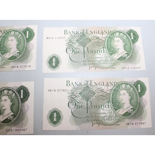 234 - Four One Pound Bank Notes Jo Page Chief Cashier