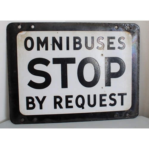 109 - Omnibuses Double Sided Sign
Length-33.5cm
Height-25.5cm