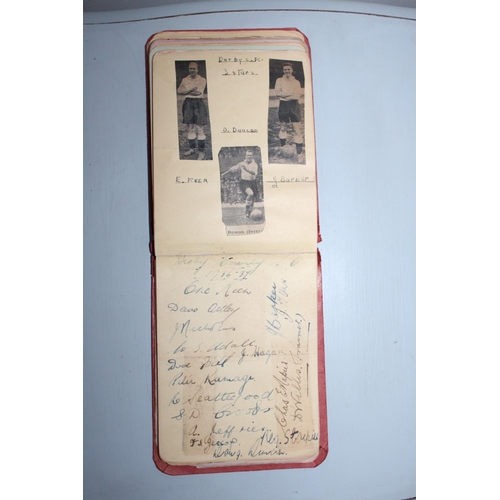 123 - Outstanding Autograph Book Containing Pre WWII Sporting Signatures mainly from Football and Cricket ... 