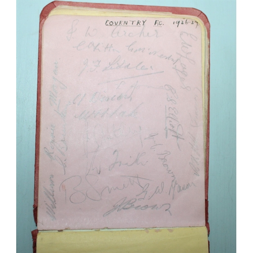 123 - Outstanding Autograph Book Containing Pre WWII Sporting Signatures mainly from Football and Cricket ... 