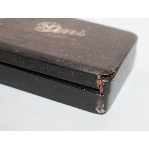 528 - Silver Hallmarked Ebony Box
Length-11.5cm
Width-8cm