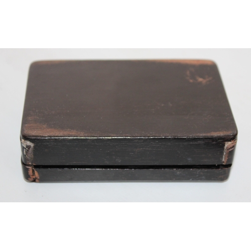 528 - Silver Hallmarked Ebony Box
Length-11.5cm
Width-8cm