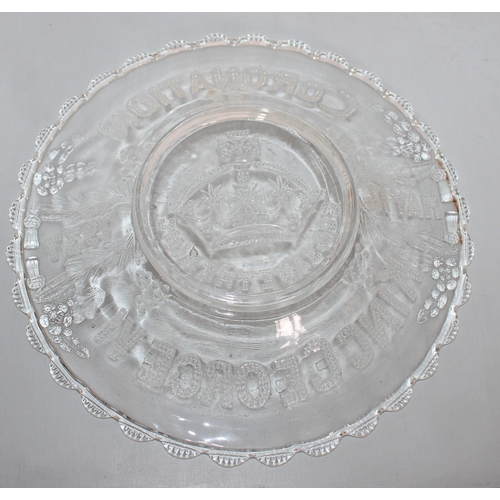 720 - To Commemorate Queen Elizabeth II Coronation 2 June 1953 Glass Bowl  & Coronation Of King George VI ... 