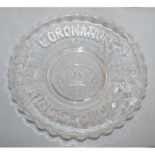 720 - To Commemorate Queen Elizabeth II Coronation 2 June 1953 Glass Bowl  & Coronation Of King George VI ... 