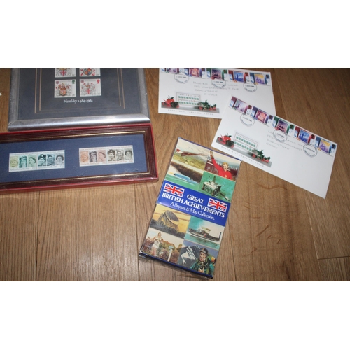 707 - Collection Of Collectable Stamps Some Framed Inc Collectable Matches
 All Proceeds Go To Charity