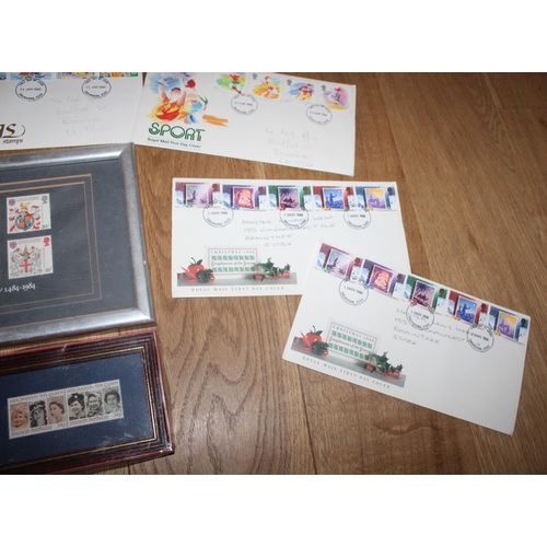 707 - Collection Of Collectable Stamps Some Framed Inc Collectable Matches
 All Proceeds Go To Charity