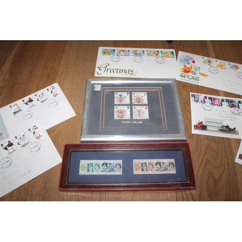 707 - Collection Of Collectable Stamps Some Framed Inc Collectable Matches
 All Proceeds Go To Charity