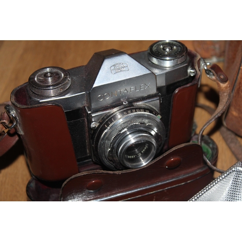 102 - Zeiss Ikon Contaflex Camera with Accessories and Carry Case