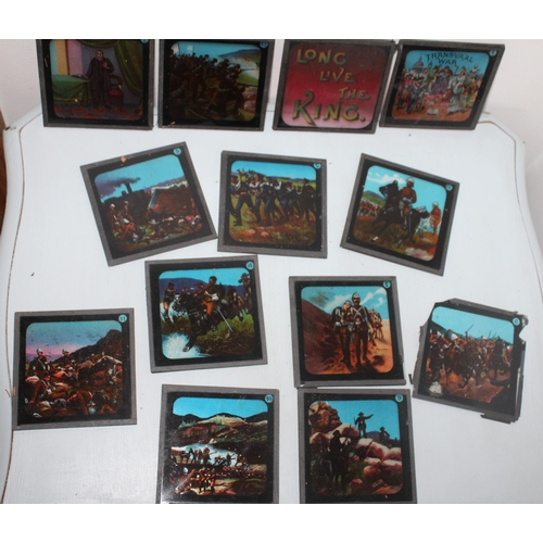 104 - 13 Old Photography Glass Slides with Transvaal War Theme