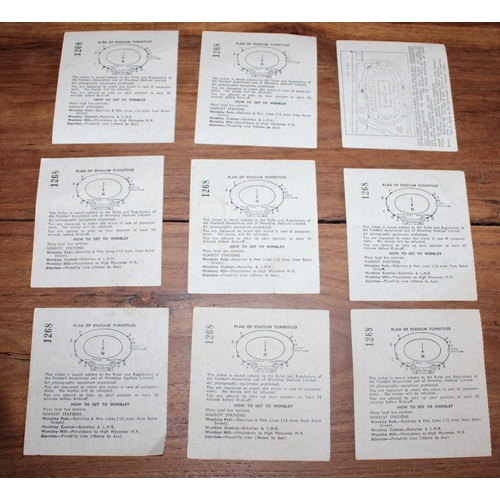 121 - 9 Original Ticket Stubs from the 1966 World Cup Championship. All stubs for games held at Wembley in... 