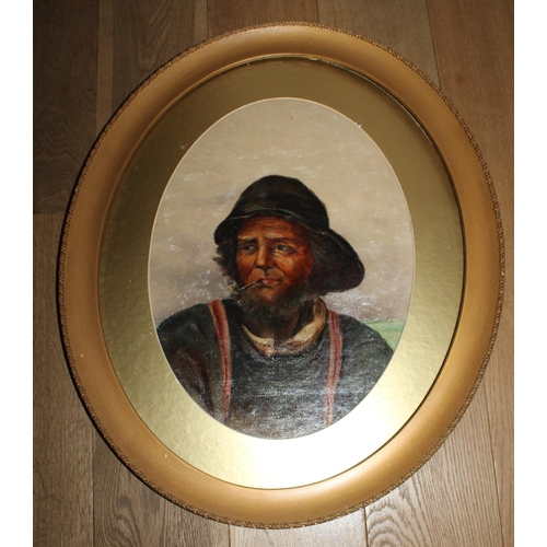 151 - Oval Oil Painting of Fisherman.

Damage To Frame

Height-58cm
Width-48cm
Collection Only
